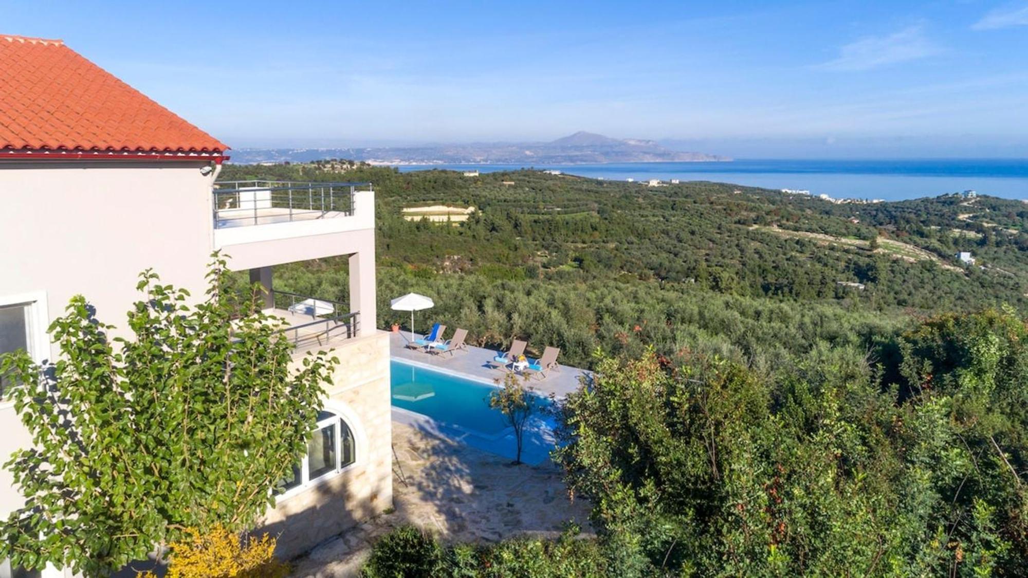 Villa Konstantinos Hilltop Vineyard Escape Almirida Exteriér fotografie