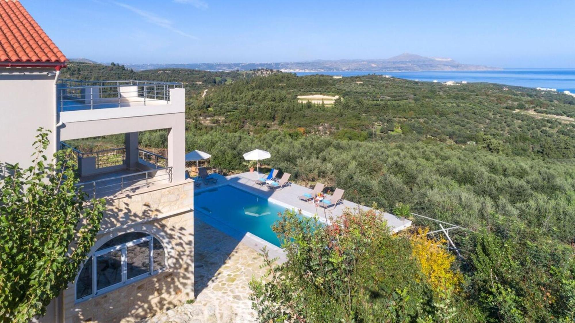 Villa Konstantinos Hilltop Vineyard Escape Almirida Exteriér fotografie