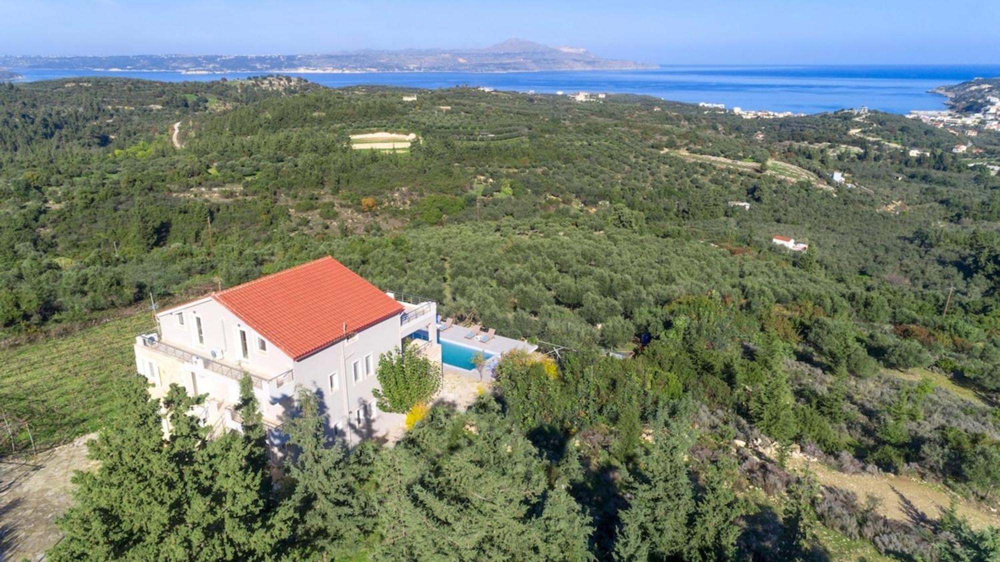 Villa Konstantinos Hilltop Vineyard Escape Almirida Exteriér fotografie