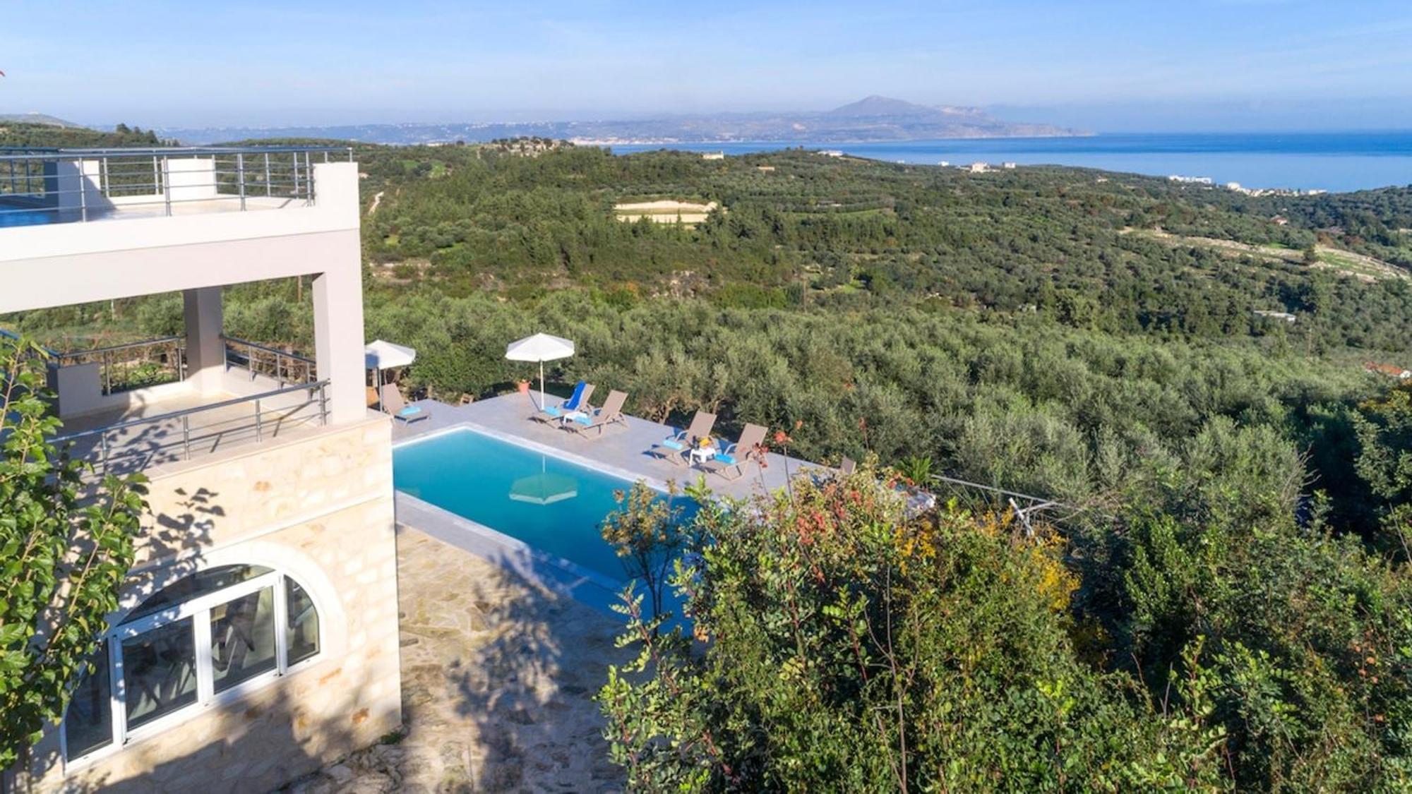 Villa Konstantinos Hilltop Vineyard Escape Almirida Exteriér fotografie
