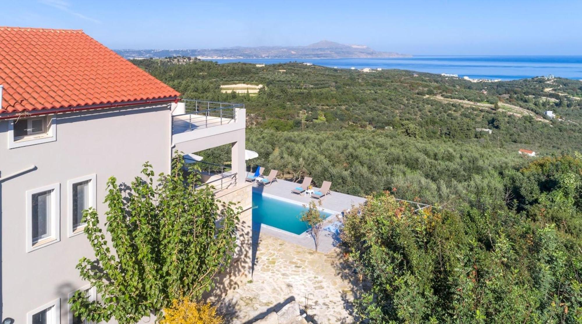 Villa Konstantinos Hilltop Vineyard Escape Almirida Exteriér fotografie